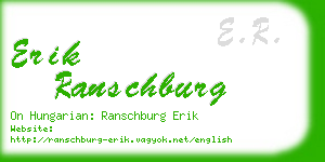 erik ranschburg business card